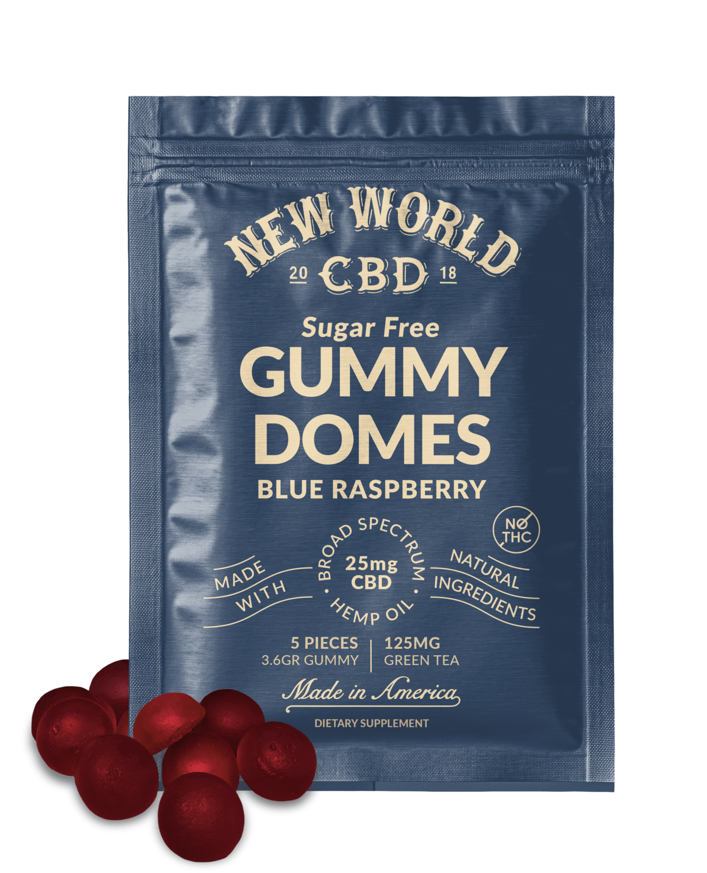 Blue Raspberry & Green Tea Sugar Free CBD Gummy – New World CBD